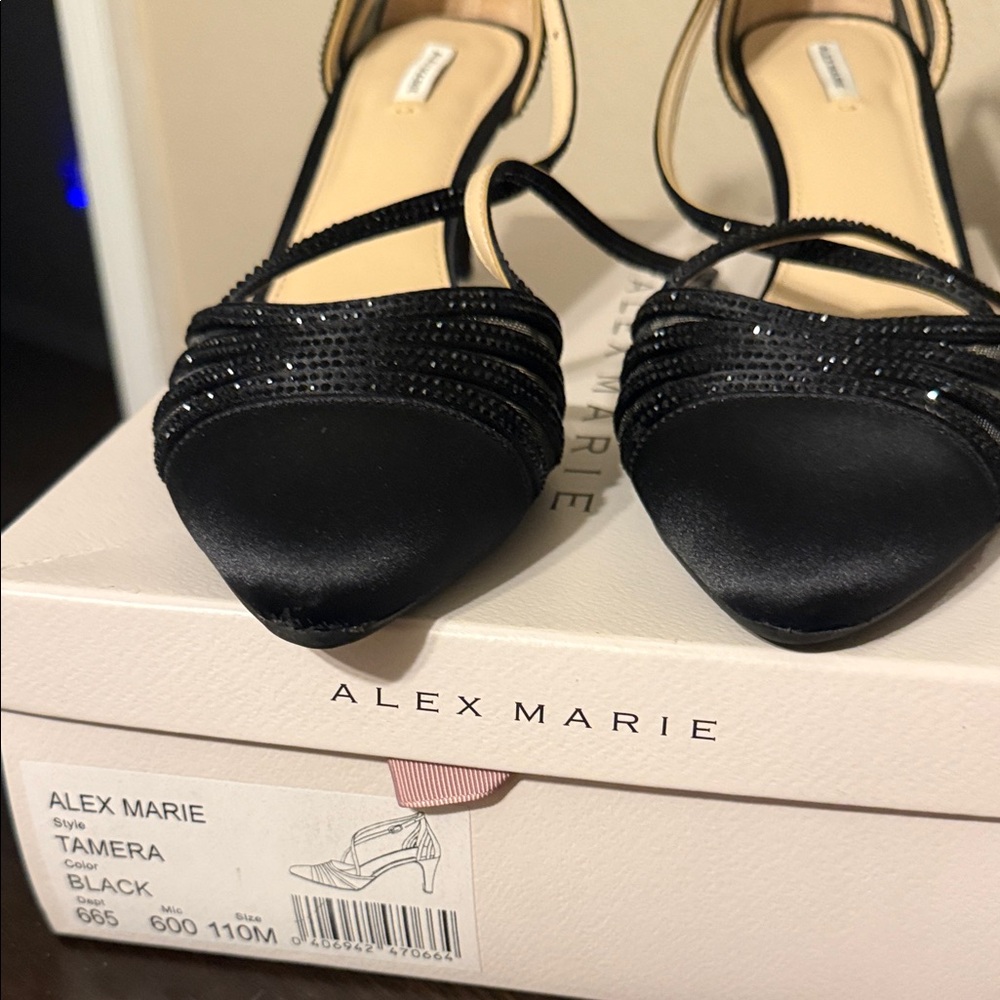 Alex Marie Black Heels with Elegant Straps